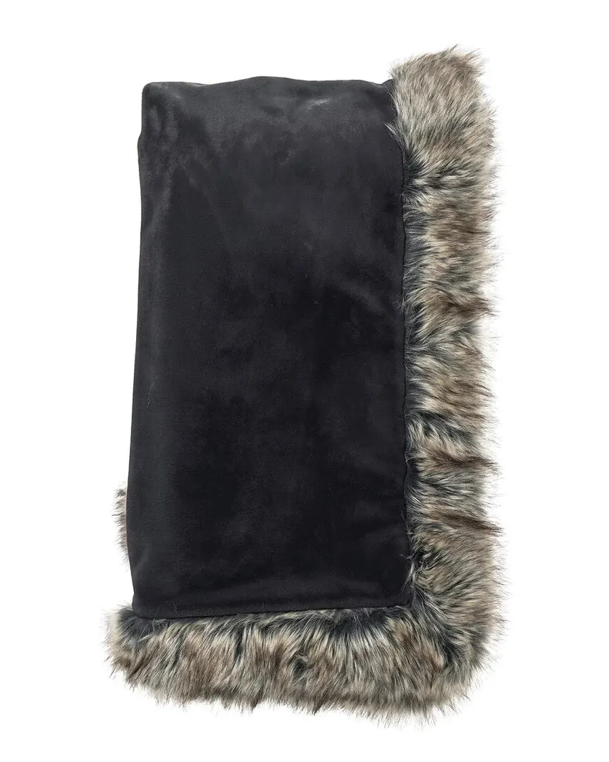 Alpine Weighted Throw - Charcoal, Faux Sheared Beaver image