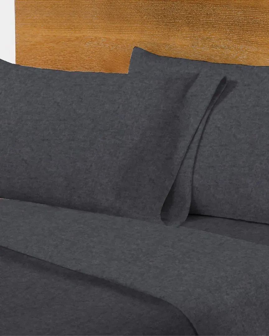 250 Thread Count Flannel Hemstitch Pillowcases Set - Grey image