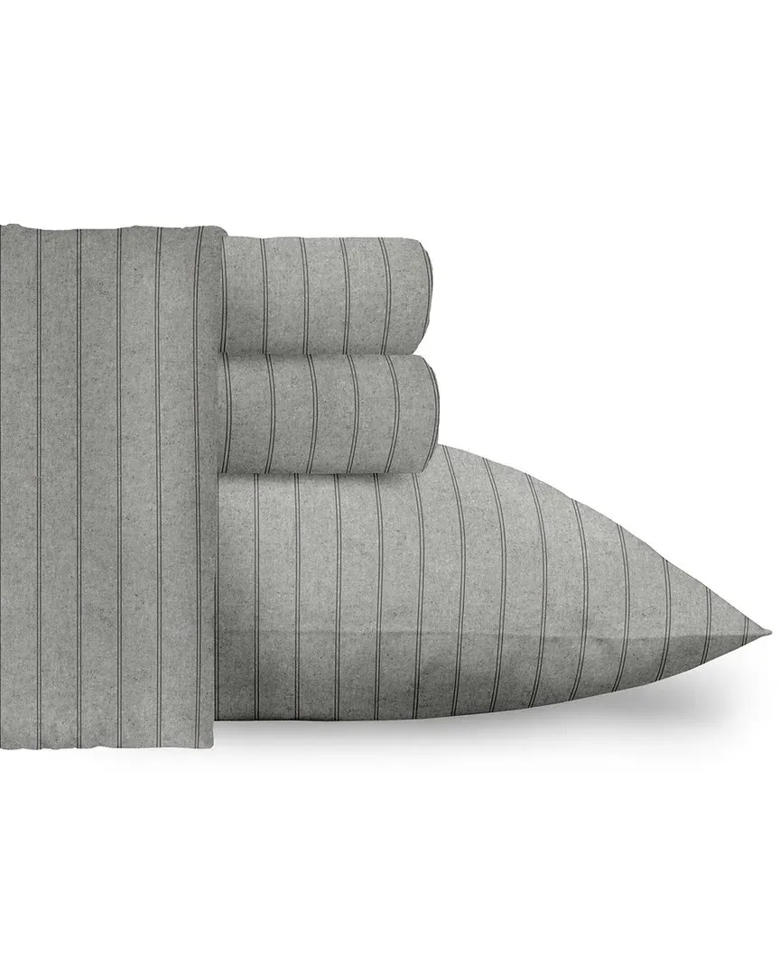 250 Thread Count German Flannel Hemstitch Sheet Set - Grey