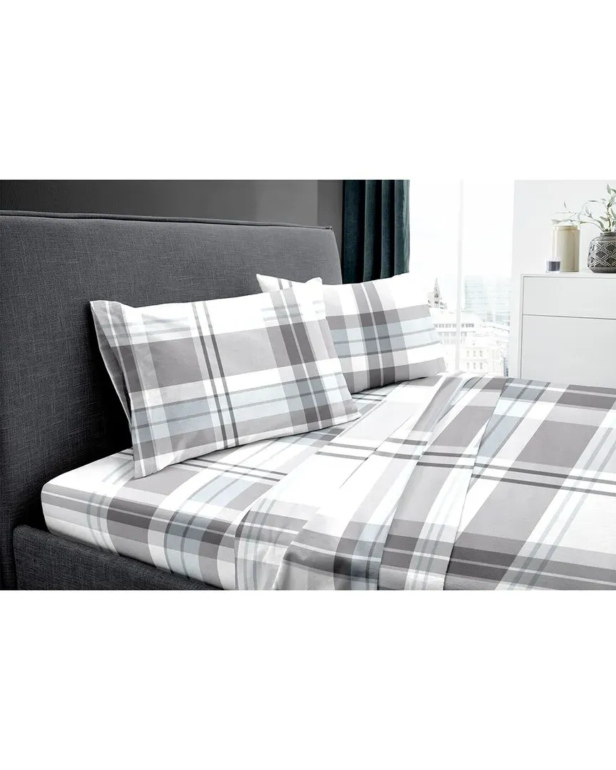 250 Thread Count German Flannel Hemstitch Sheet Set - Plaid