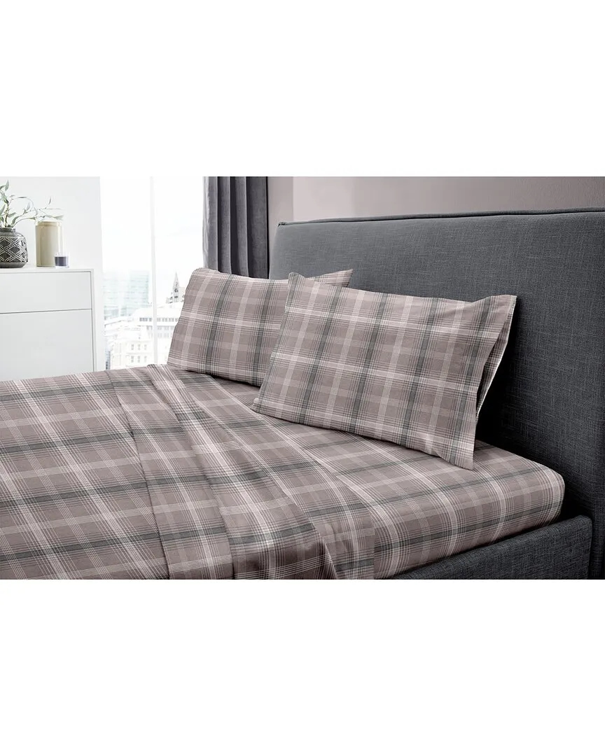 250 Thread Count German Flannel Hemstitch Sheet Set - Plaid