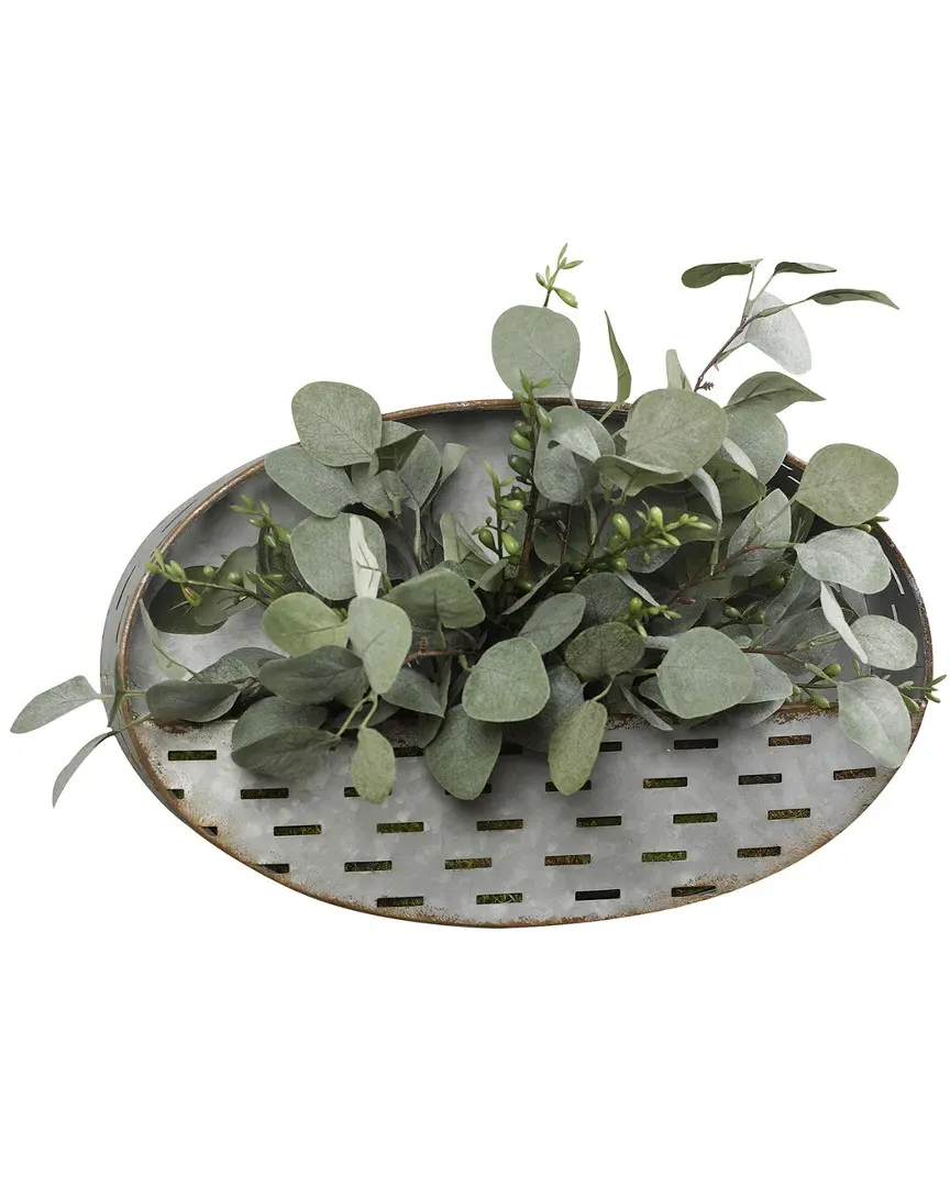 Silver Dollar Eucalyptus Wall Sconce - Green, Metal