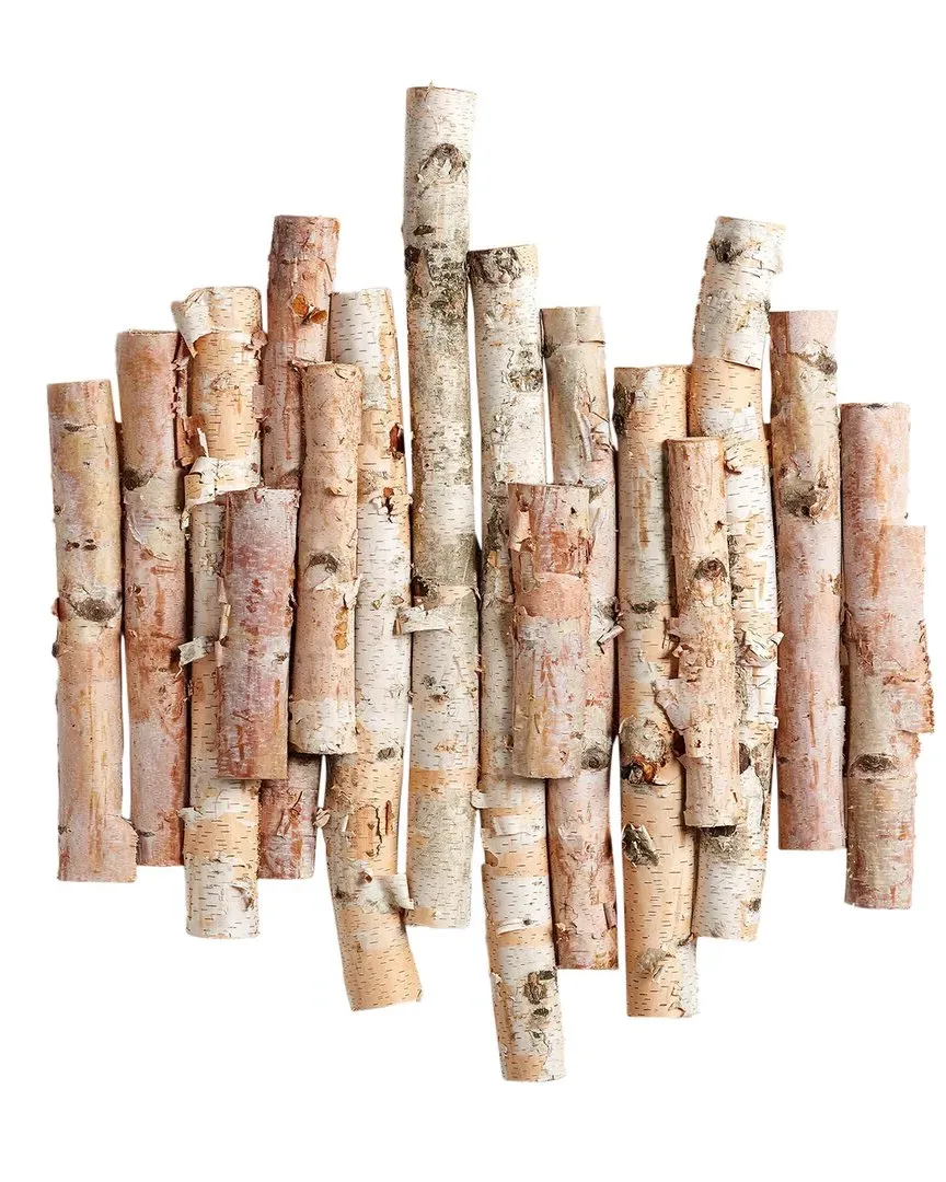 Wall Hanging Birch Poles - Brown, Wood image