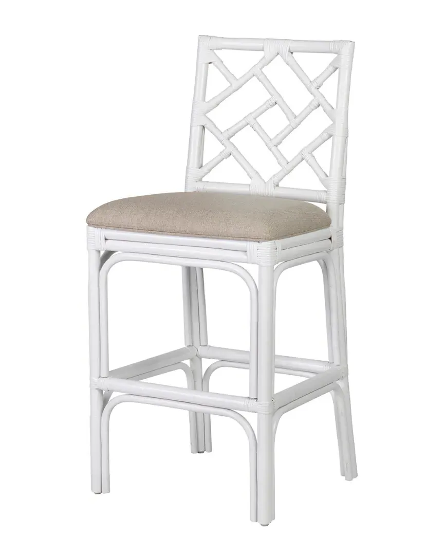 Betsy Rattan Counterstool - White