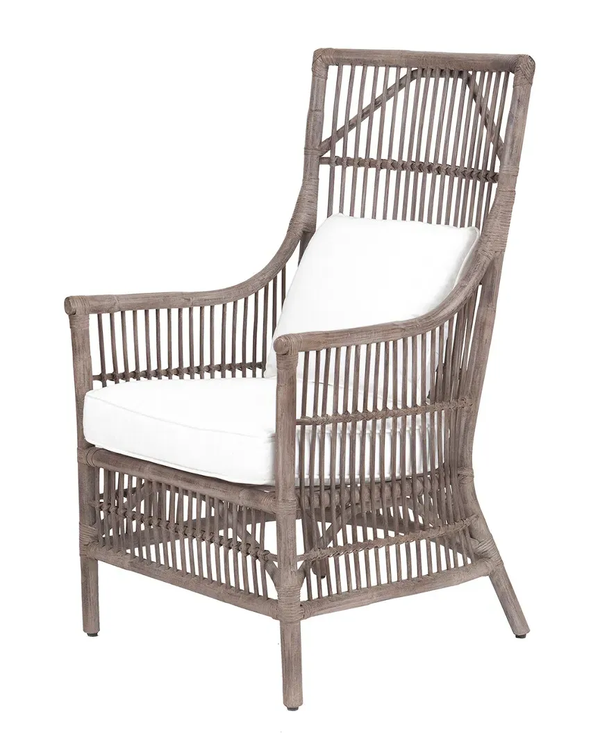 Cielo Set of 2 High Back Arm Chairs - Natural, Rattan