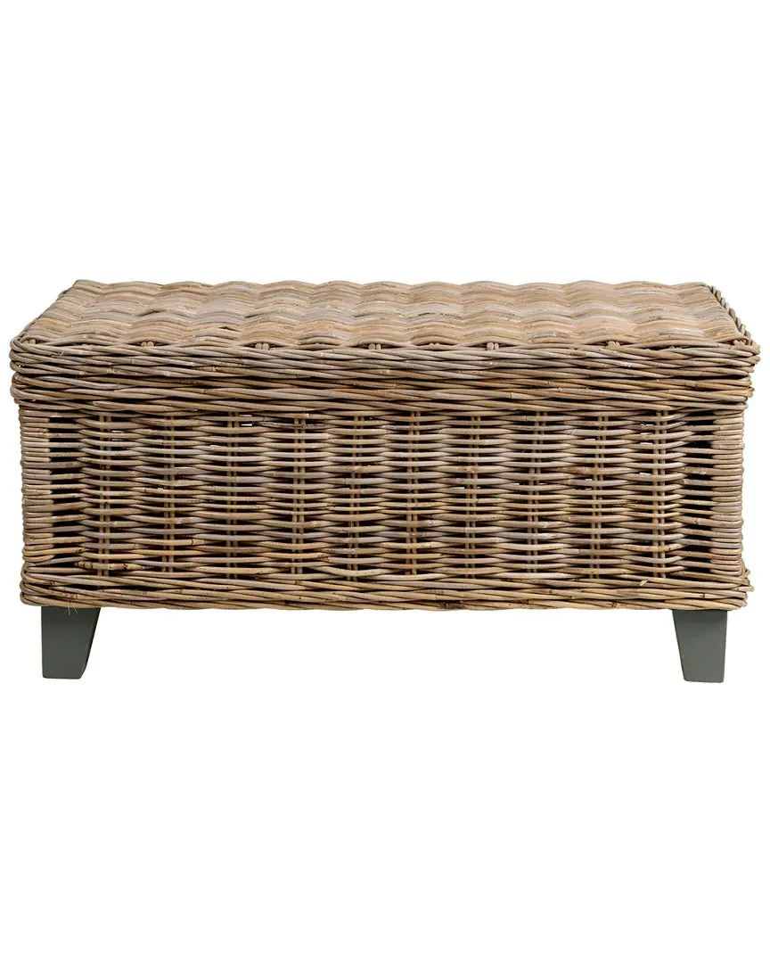 Hayward Rattan Coffee Table with Storage - Brown image