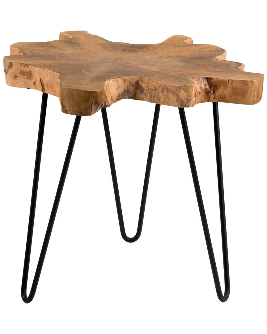 Lovilla Round Accent Table - Brown, Teakwood