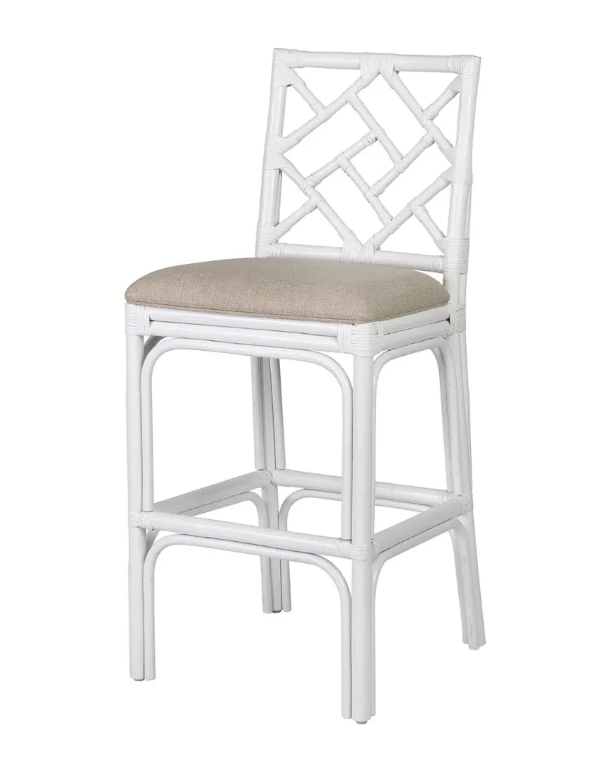Myrtle Rattan Barstool - White image