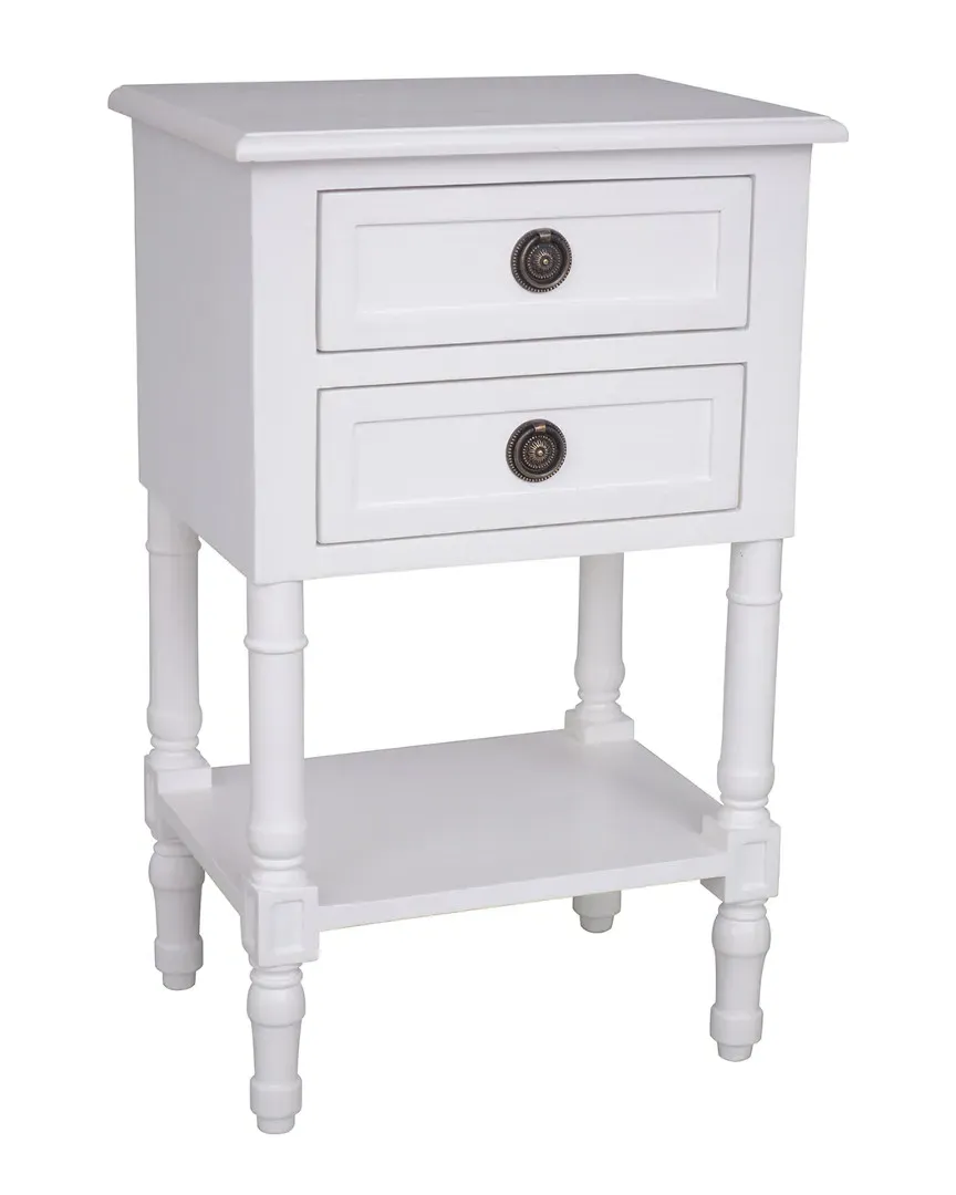 Nova Bedside Table with Storage - White image
