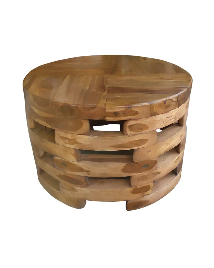 Open Slat Coffee Table - Natural, Teak image