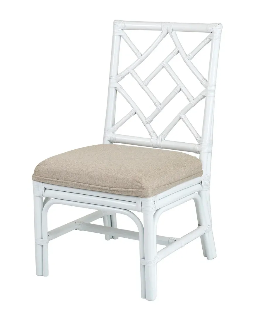 Riana Set of 2 Dining Chairs - White, Rattan image