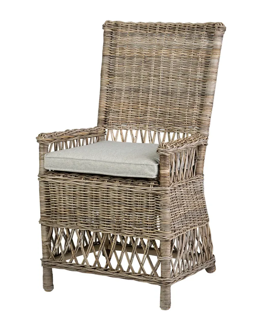 Serena Rattan Dining Chair - Grey image