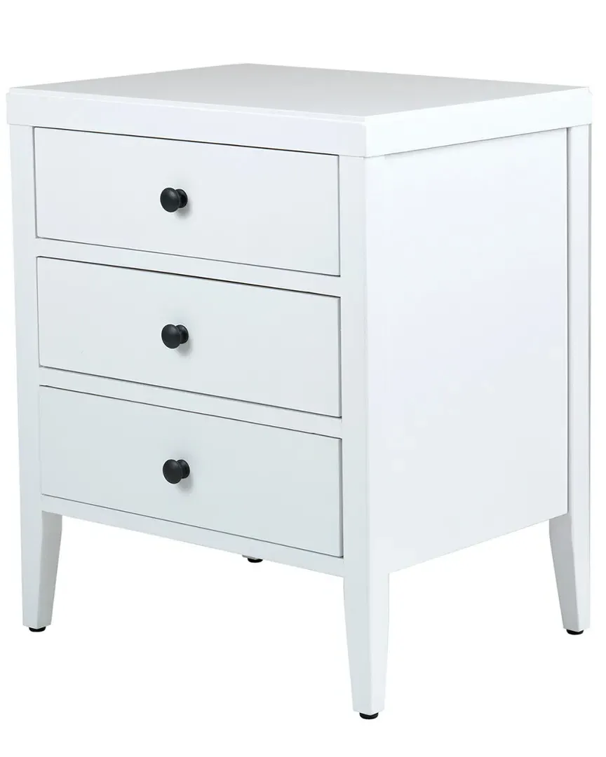 Webb Accent Table - White, Acacia