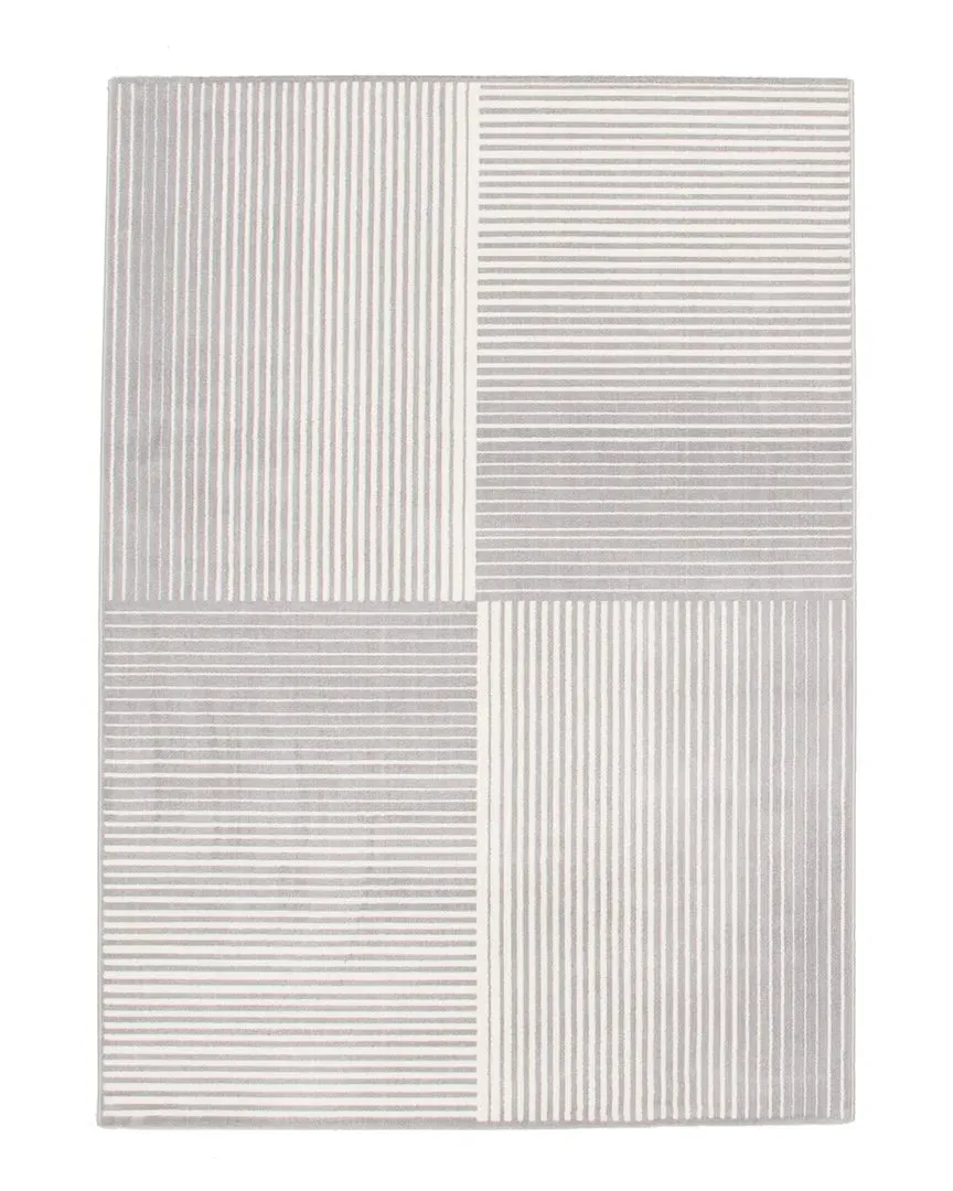 Ambiance Striped Rug - White, Polypropylene image