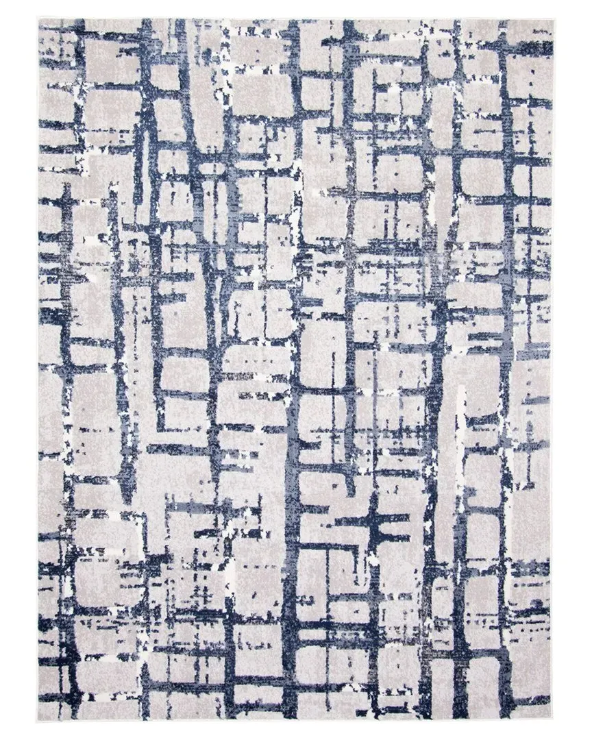 Anitra Abstract Rug - Navy, Polyester