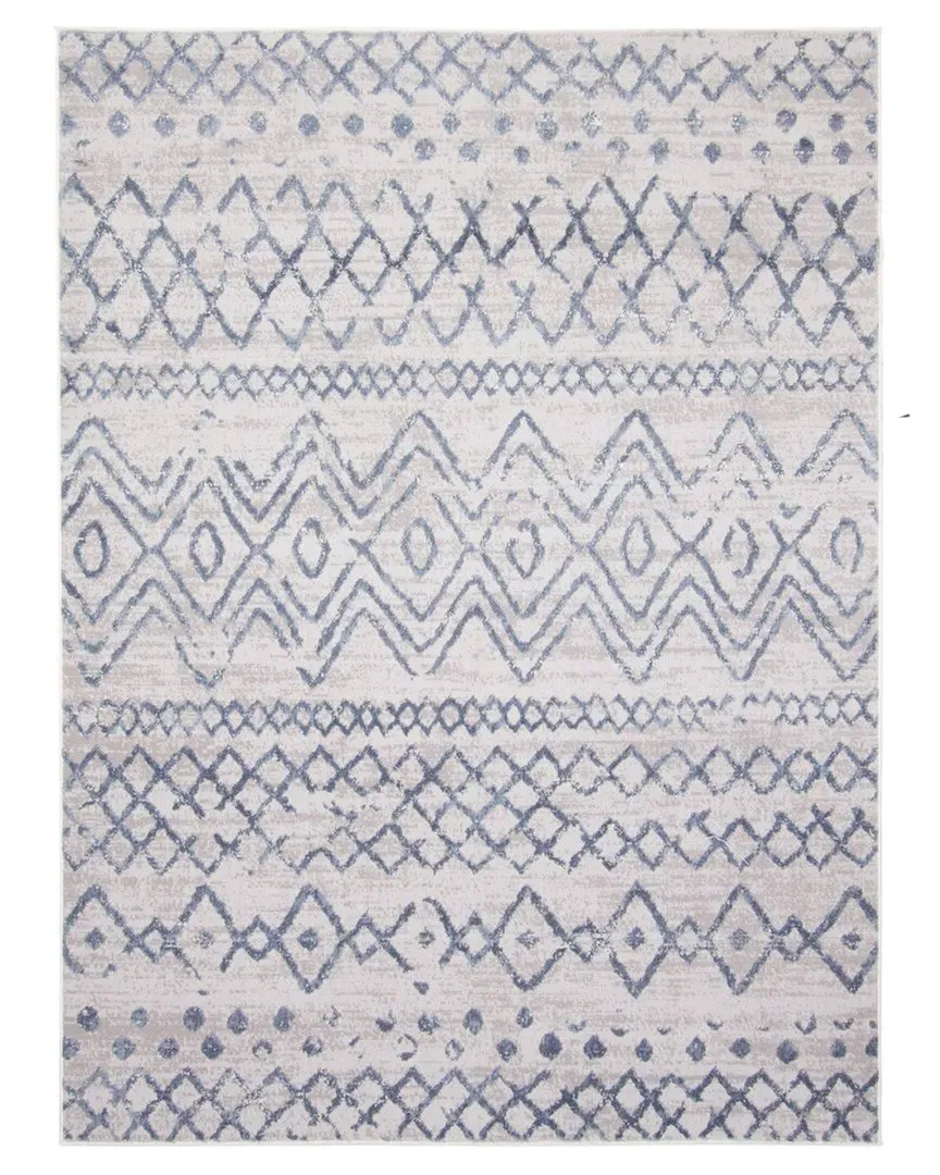 Astrid Geometric Rug - Blue, Polyester image