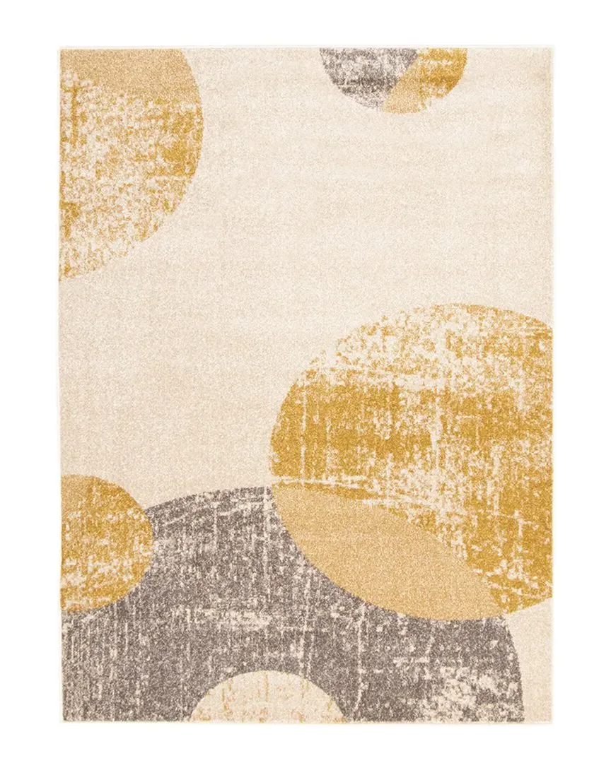 Bellagio Abstract Rug - Ivory Gold, Polypropylene