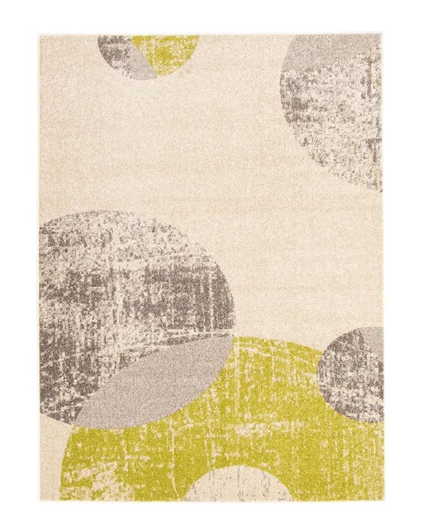 Bellagio Abstract Rug - Ivory Green, Polypropylene