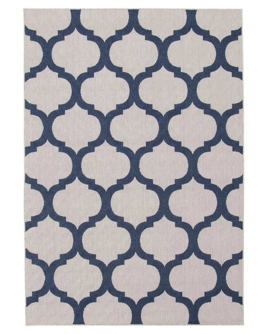 Cambridge Indoor/Outdoor Trellis Rug - Grey/Navy image