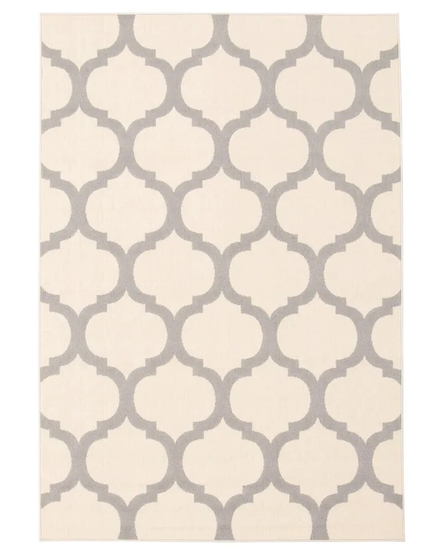 Cambridge Indoor/Outdoor Trellis Rug - Ivory/Grey