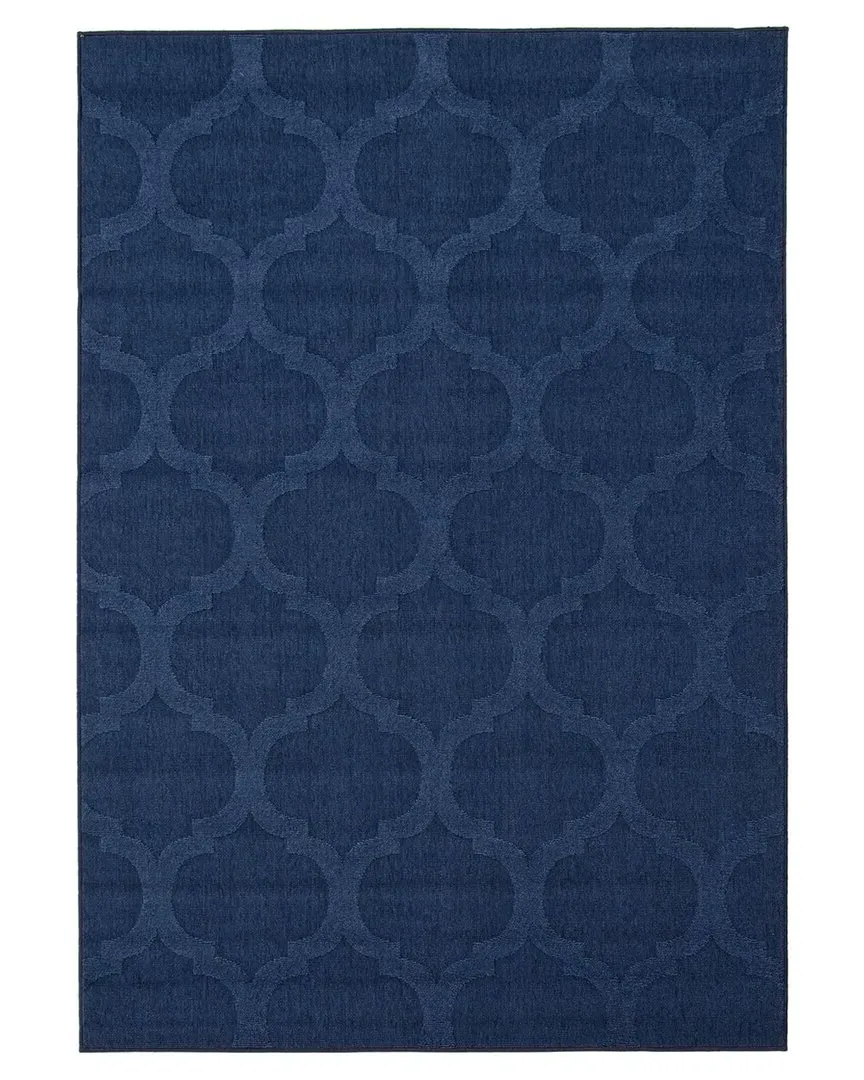 Cambridge Indoor/Outdoor Trellis Rug - Navy
