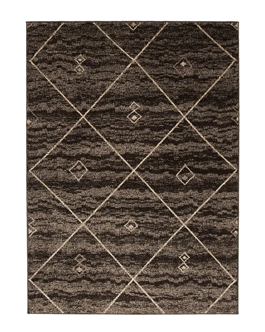 Devos Bohemian Moroccan Rug - Brown Ivory, Polypropylene