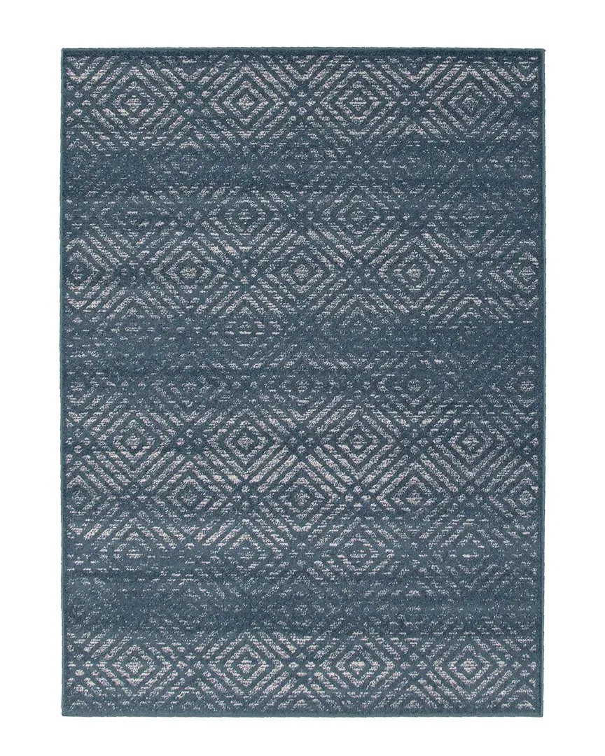 Ember Geometric Rug - Petrol, Polypropylene