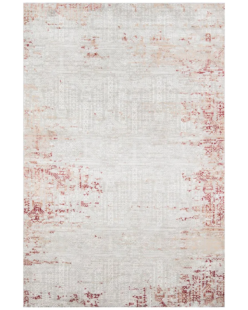 Genevieve Area Rug - Red, Polyester