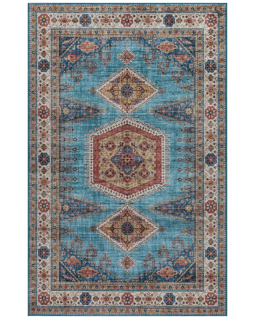 Karachi Area Rug - Blue, Polyester