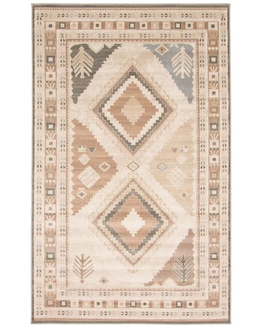 Lia Tribal Area Rug - Ivory, Polypropylene