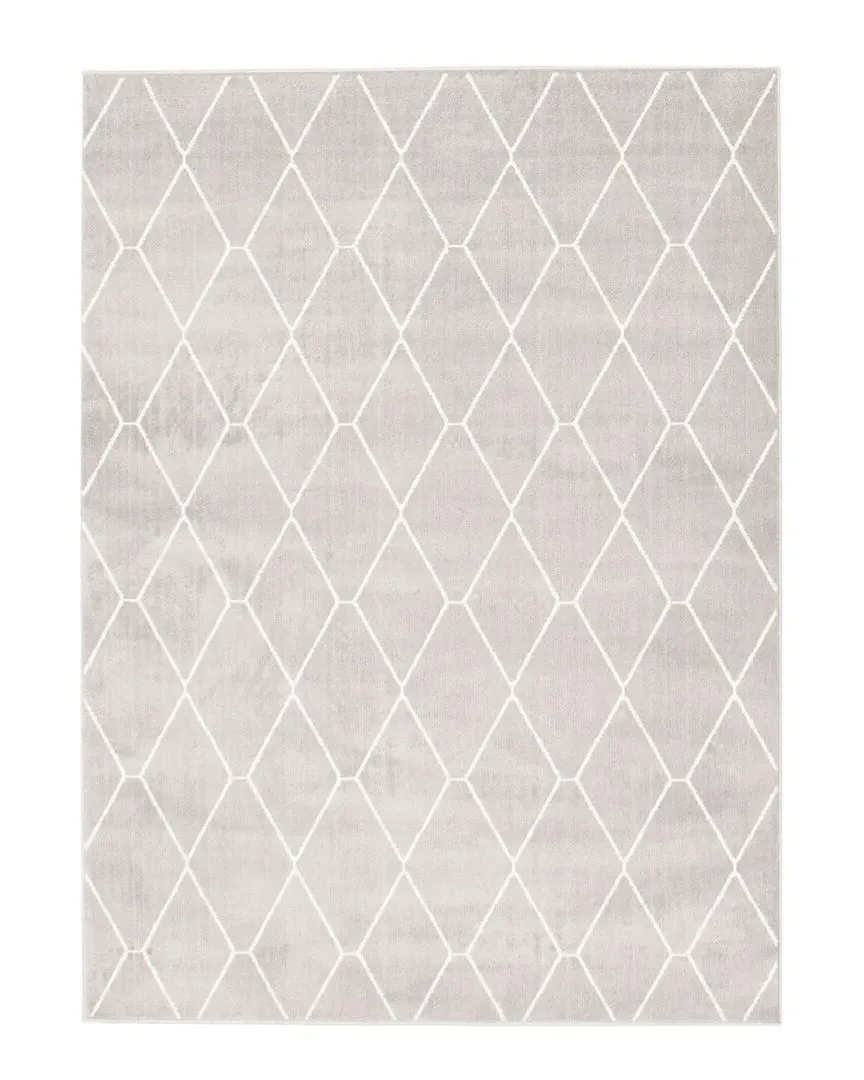 Macy Diamante Geometric Rug - Grey, Microfiber