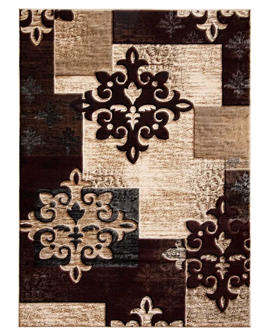 Maizy Damask Rug - Taupe image