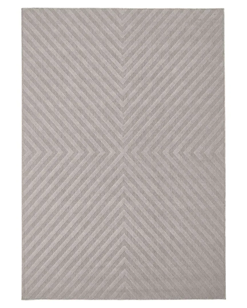 Milan Indoor/Outdoor Striped Rug - Grey