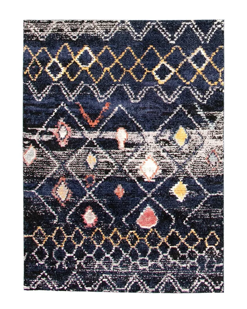 Moroccan Rug - Navy Blue, Polypropylene