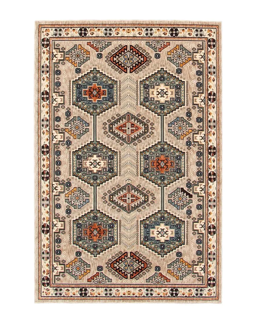 Qashqai Geometric Rug - Taupe, Polypropylene