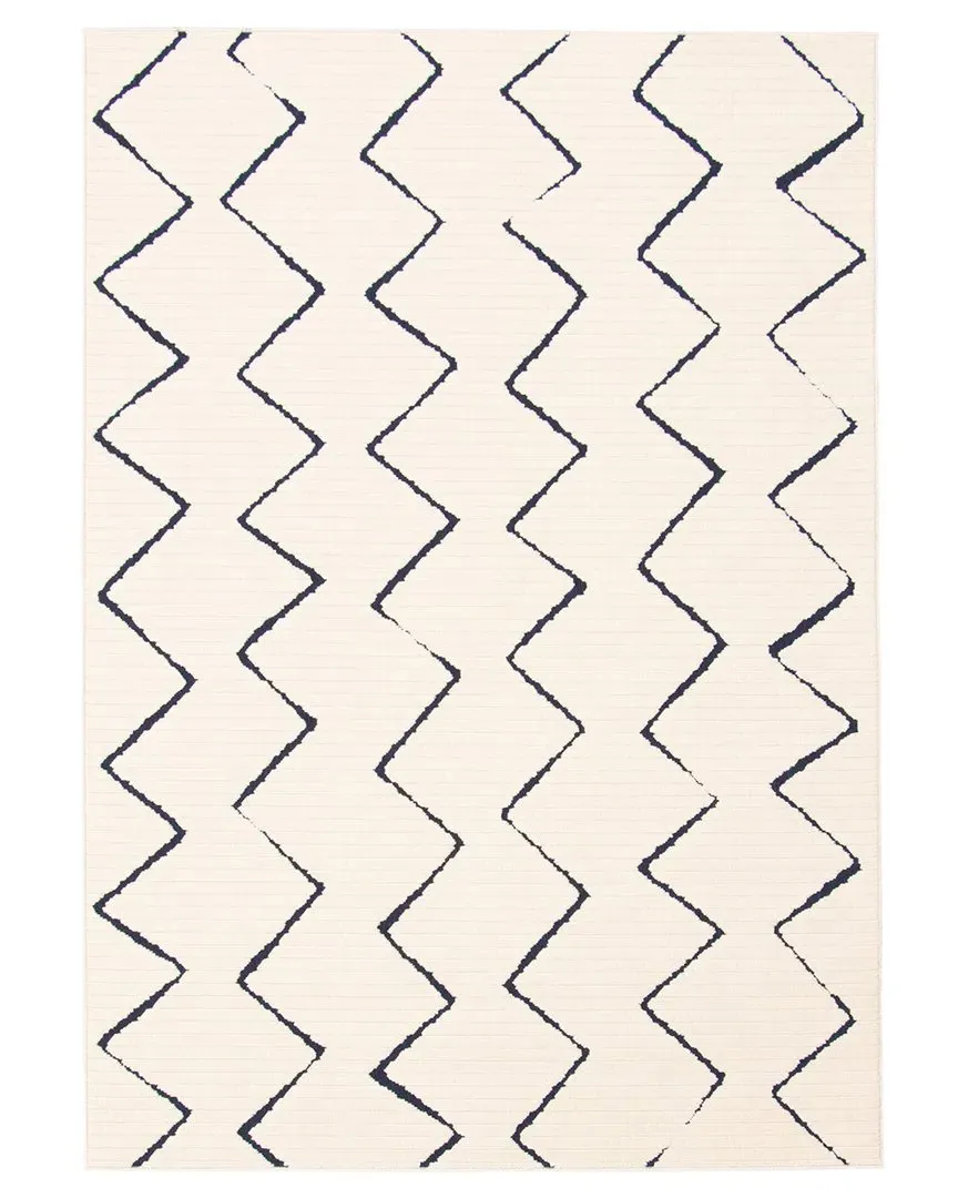 Raya Indoor/Outdoor Abstract Rug - Ivory/Blue