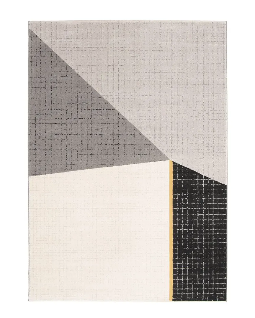 Visby Abstract Rug - Black, Polypropylene