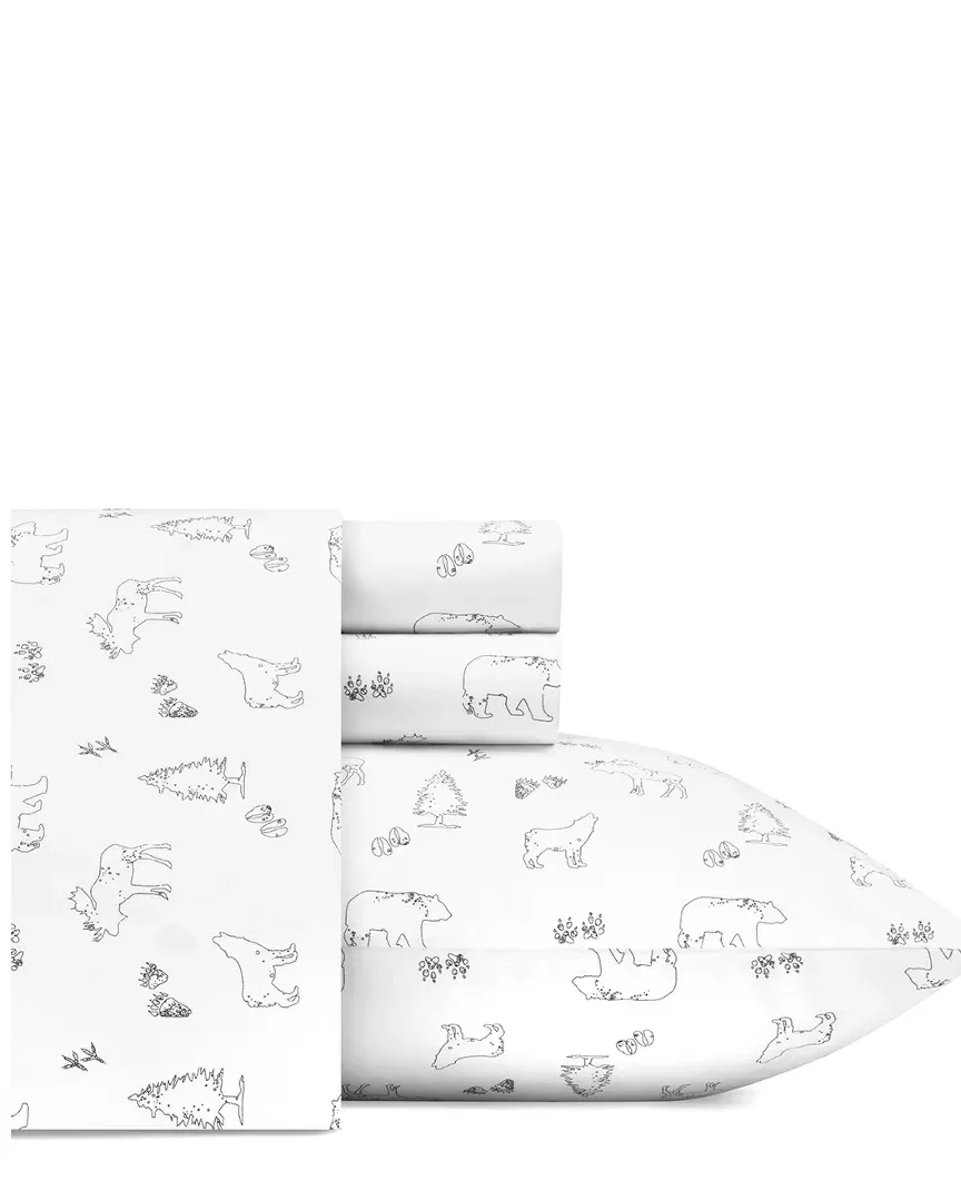Animal Tracks Sheet Set - Grey, Cotton image