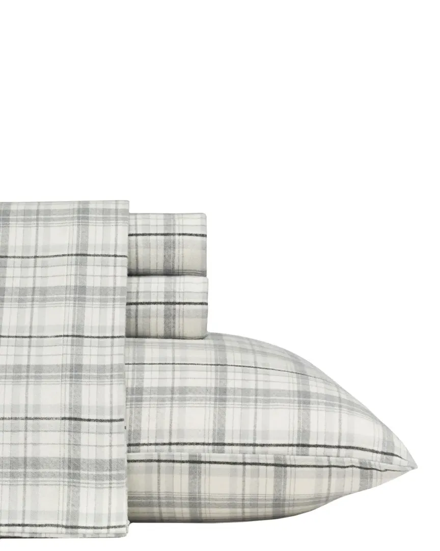 Beacon Hill Flannel Sheet Set - Grey, Cotton image