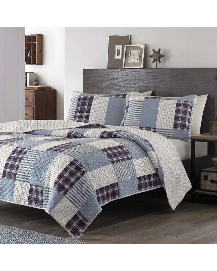Camano Island Reversible Quilt Set - Blue