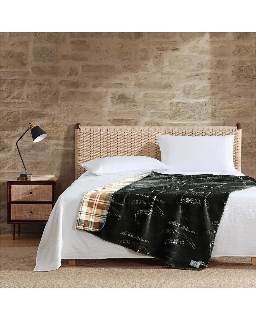 Flying Fish Flannel Throw - Green, Polyester image