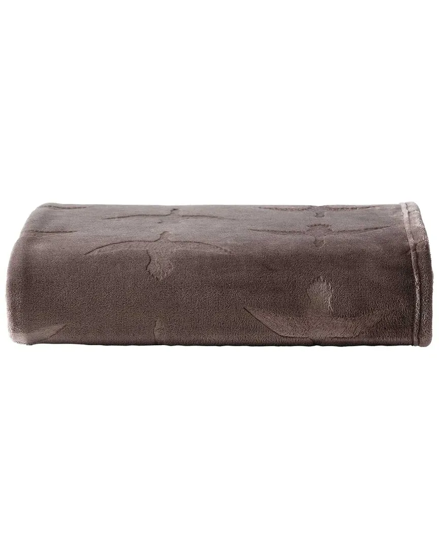 Geese Plush Fleece Reversible Throw Blanket - Dark Brown image