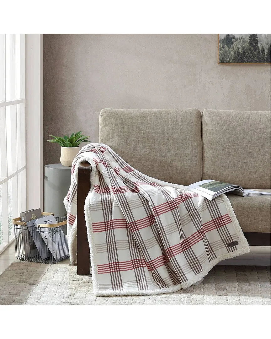 New Castle Sherpa Plush Throw - Red image