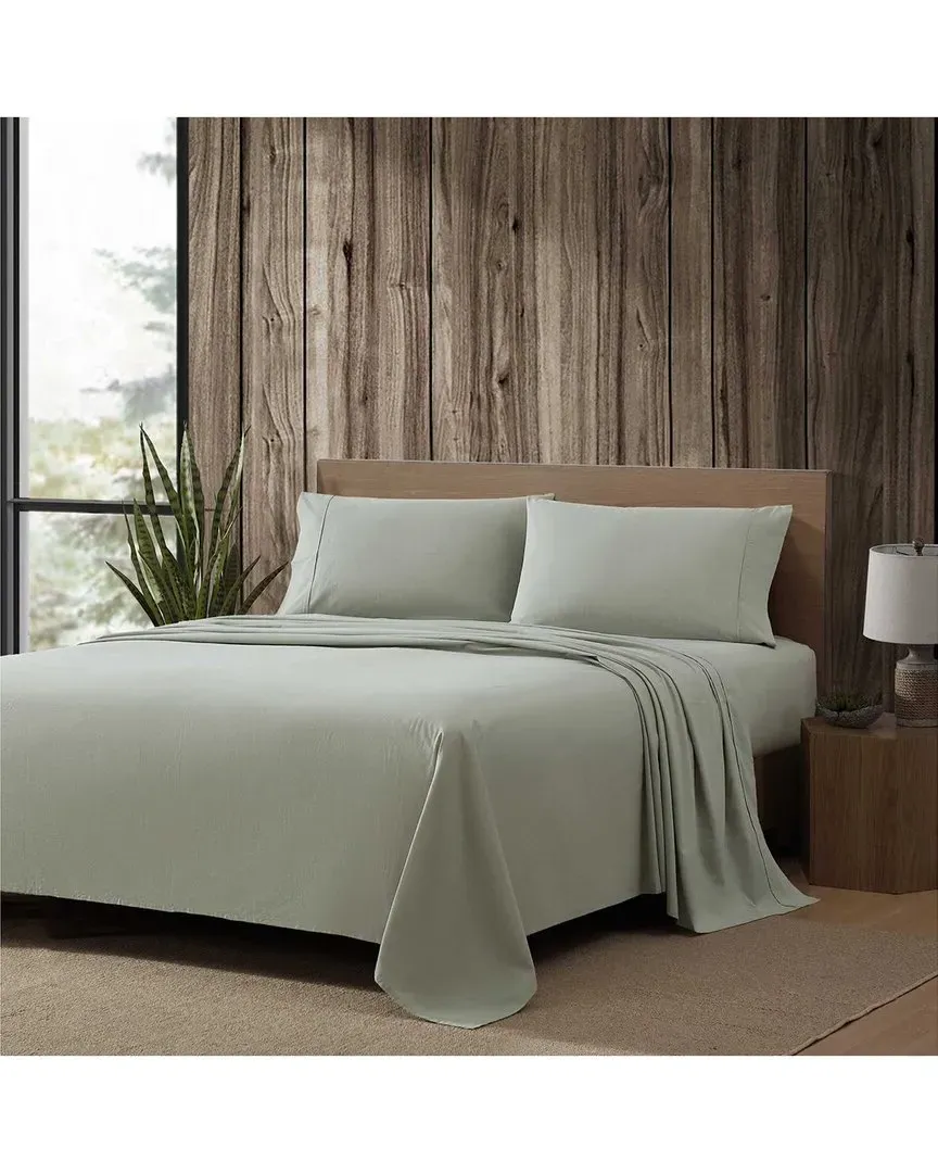 Peached Percale Sheet Set - Green, Cotton image