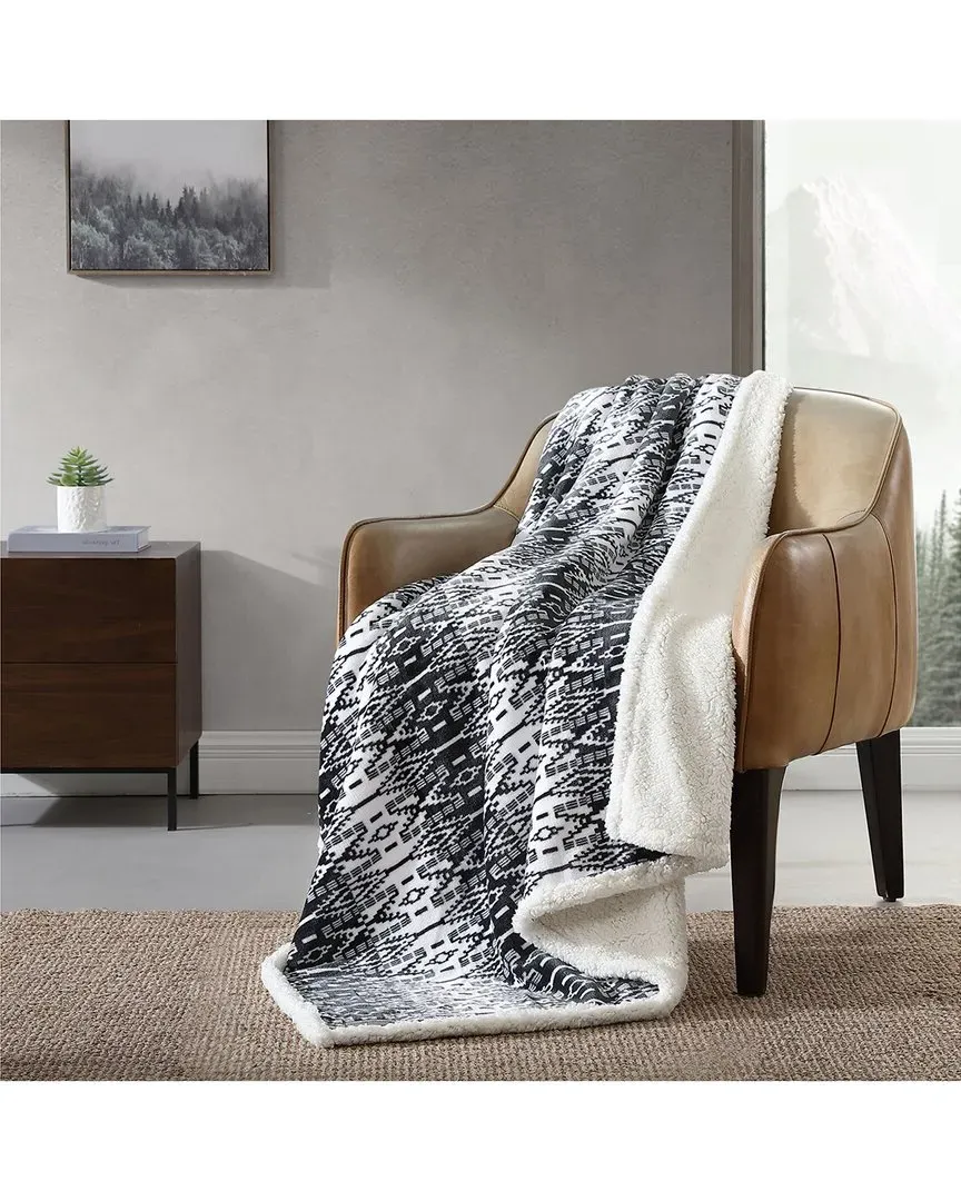 San Juan Reversible Throw Blanket - Grey, Fleece