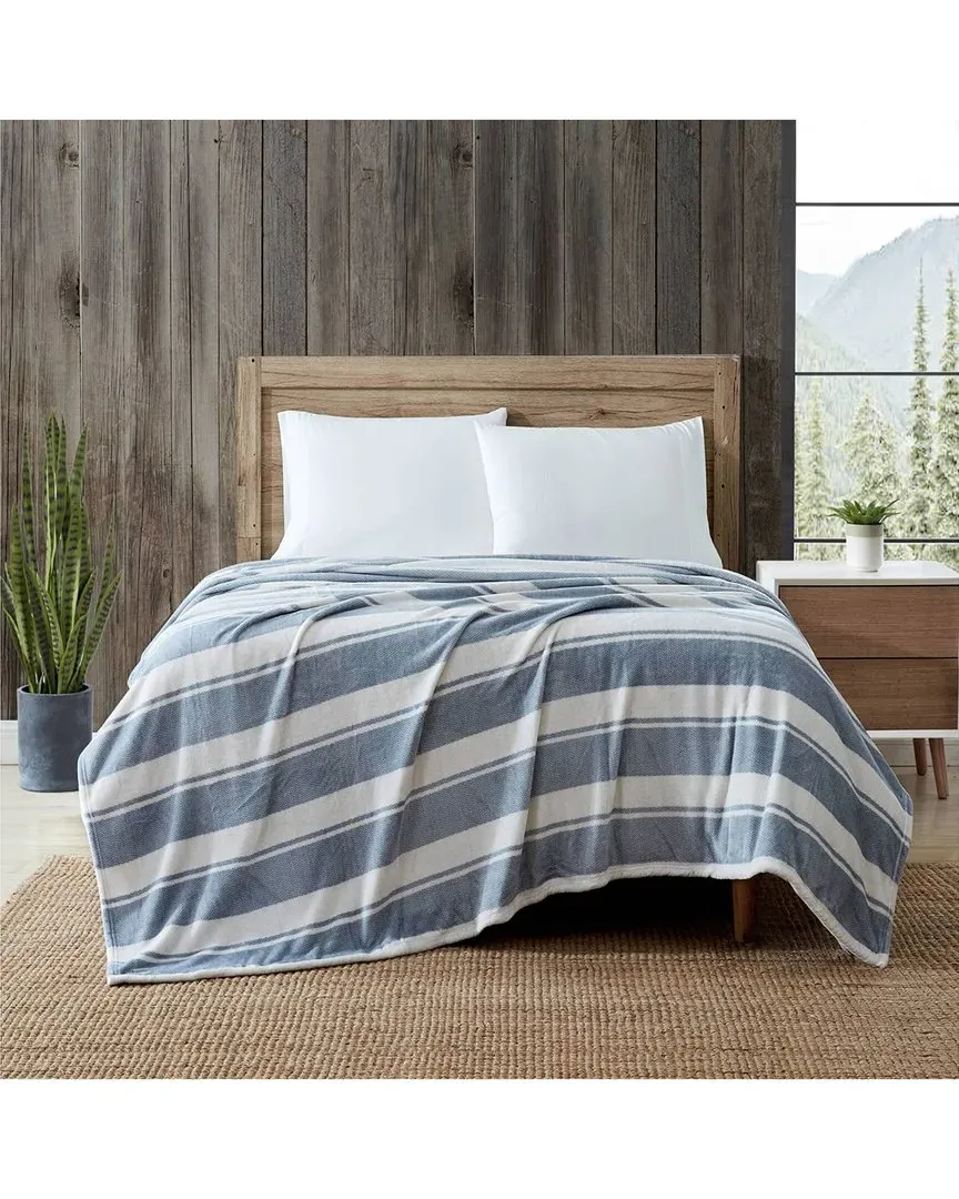 Stones Throw Stripe Throw Blanket - Pebble, Polyester image