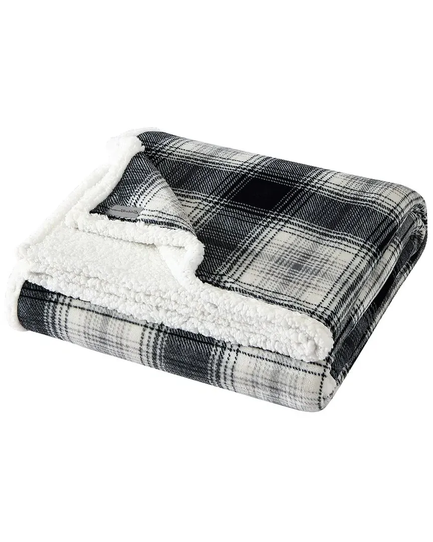 Vail Plaid Ultra Soft Plush Fleece Blanket - Grey, Polyester