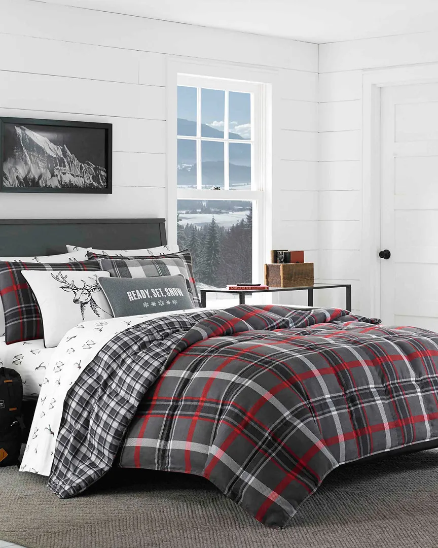 Willow Plaid Comforter Set - Red image
