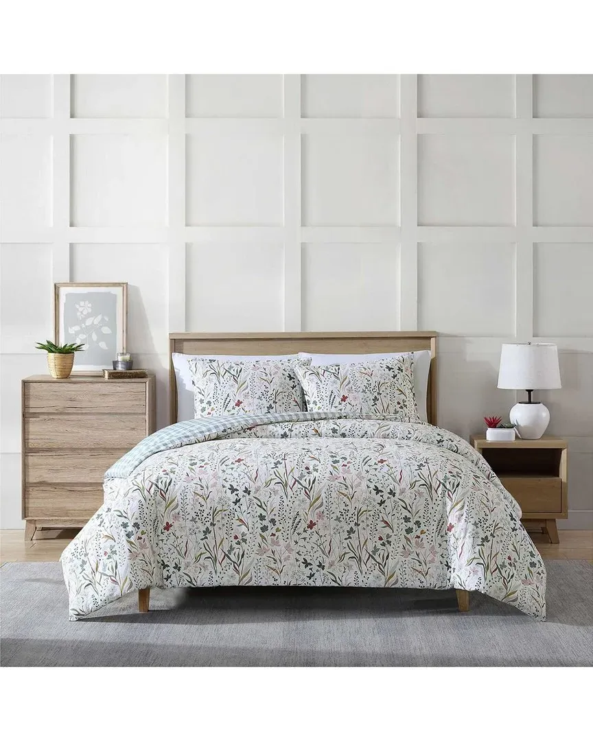 Woodland Forest Cotton Comforter Bedding Set - White image