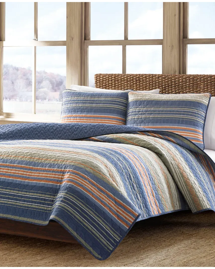 Yakima Valley Quilt Set - Green Stripe, Cotton image